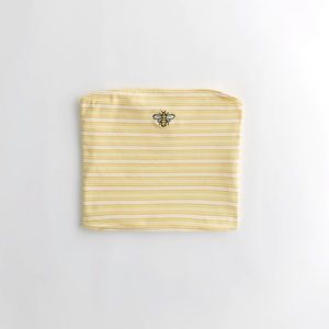 Yellow bumble bee reversible tube top, NWOT